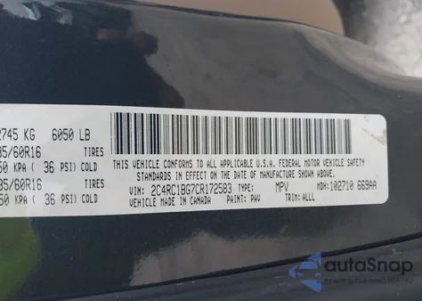 2012 Chrysler Town & Country Touring from USA, damaged, VIN 2C4RC1BG7CR172583